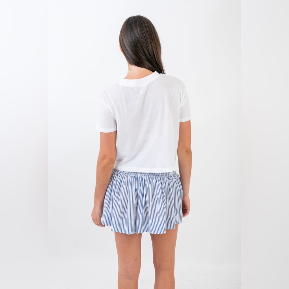 KOCH Women's Dannie Tee T Shirt Top White Cropped Size M - Picture 3 of 10